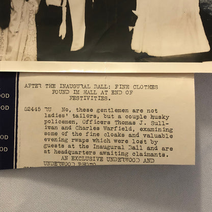 Press Photo Photograph FDR Franklin Roosevelt Inauguration Ball 1933 Underwood