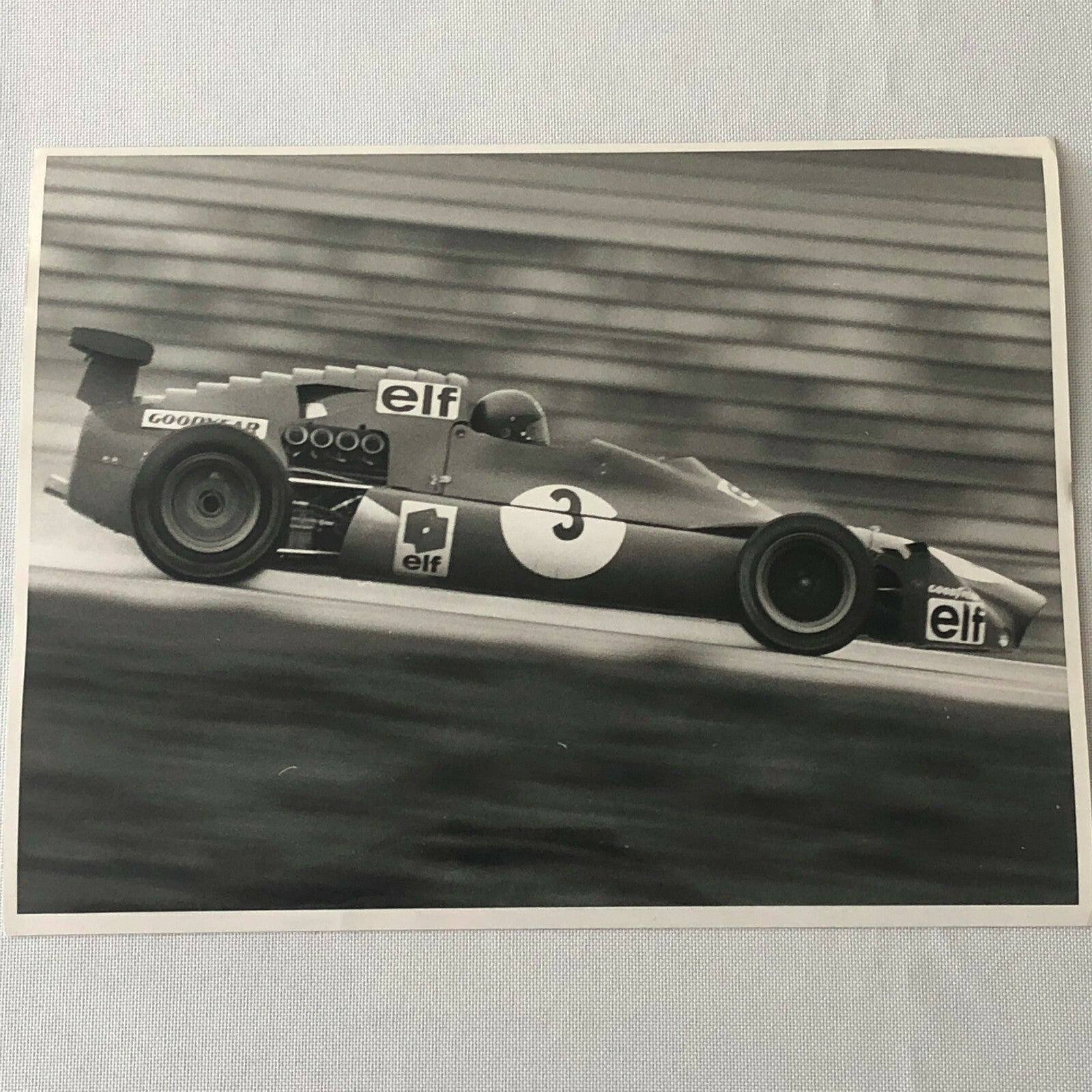 Vintage 1972 Patrick Depailler Formula 2 F2 ELF Racing Car Photo Photograph 