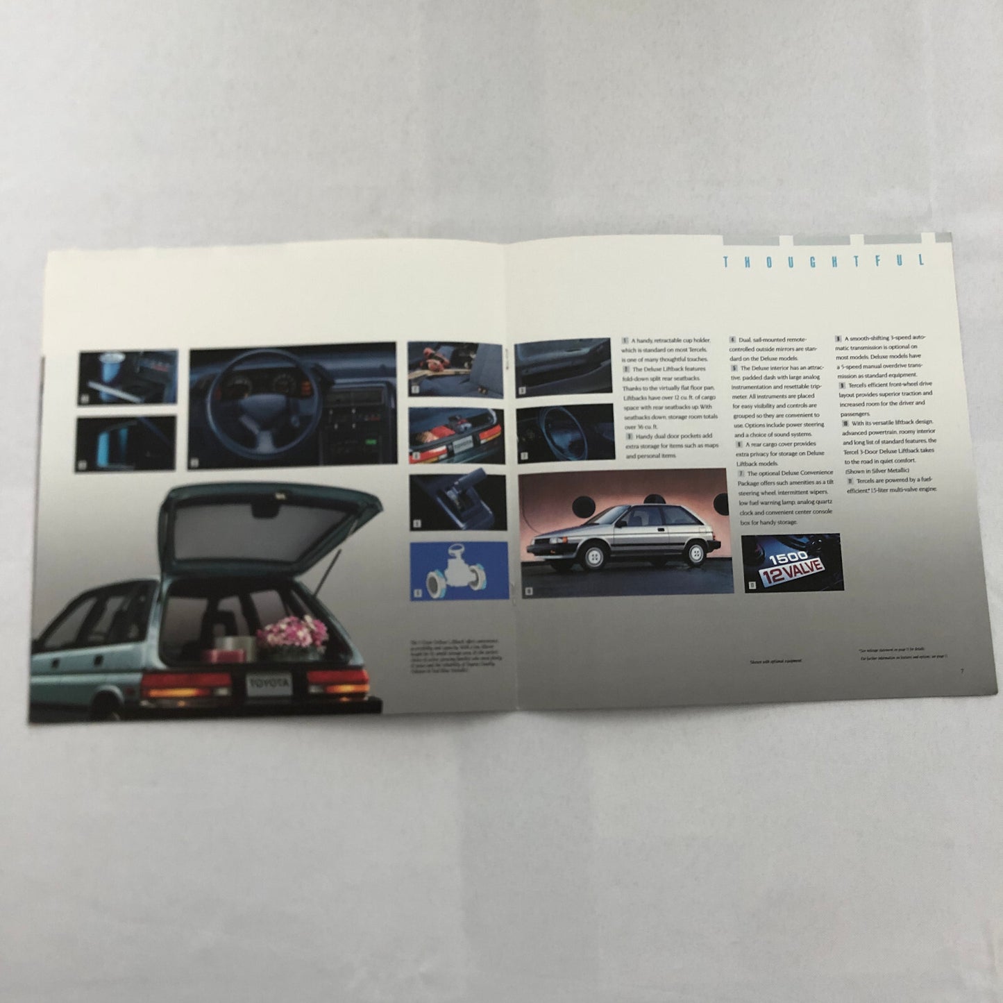 1989 Toyota Tercel Car Sales Brochure Catalog Advertising Vintage Coupe Hatch
