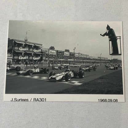 Vintage 1968 John Surtees Honda RA301 Racing Car Photo Photograph 