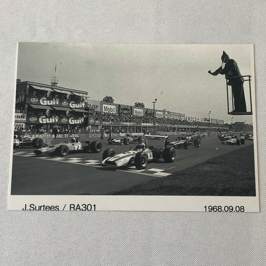 Vintage 1968 John Surtees Honda RA301 Racing Car Photo Photograph 