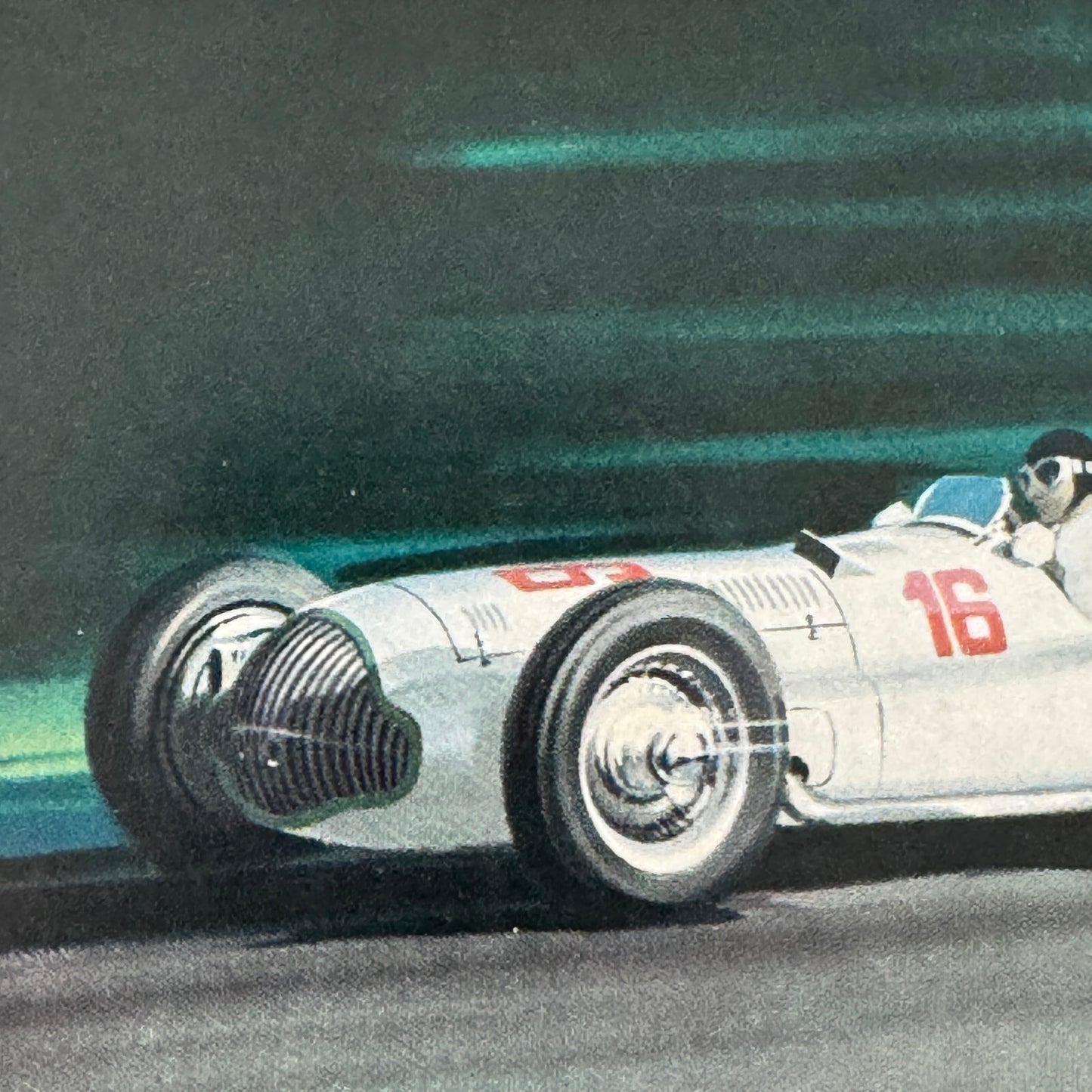 Richard Seaman 1938 German Grand Prix Mercedes Benz Racing Illustration Print