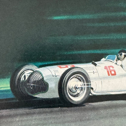 Richard Seaman 1938 German Grand Prix Mercedes Benz Racing Illustration Print