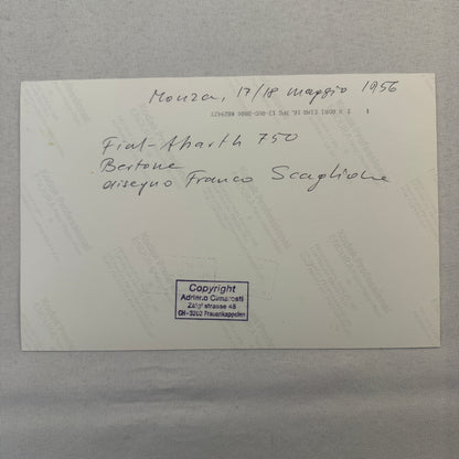 Fiat Abarth 750 Bertone 1956 Monza Photo Photograph Modern Print