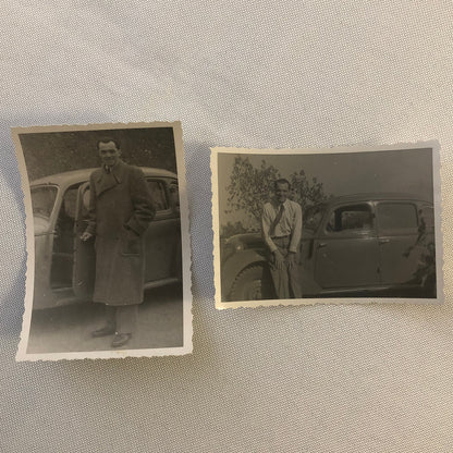 Vintage Photo Photograph Man with Automobile Car AL22SM1