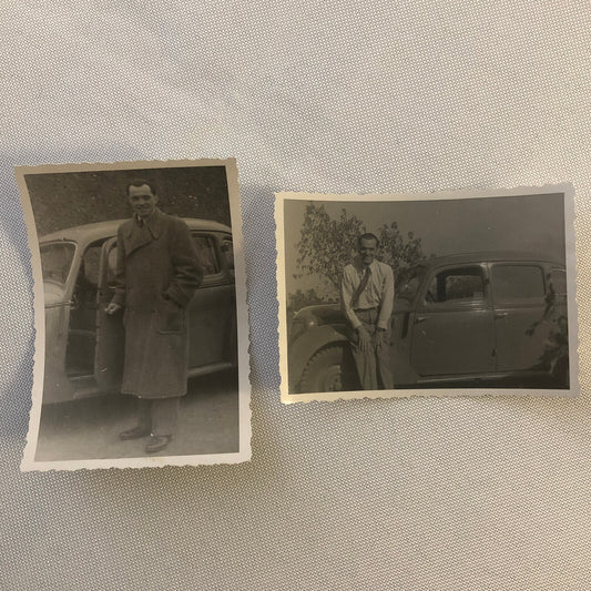 Vintage Photo Photograph Man with Automobile Car AL22SM1