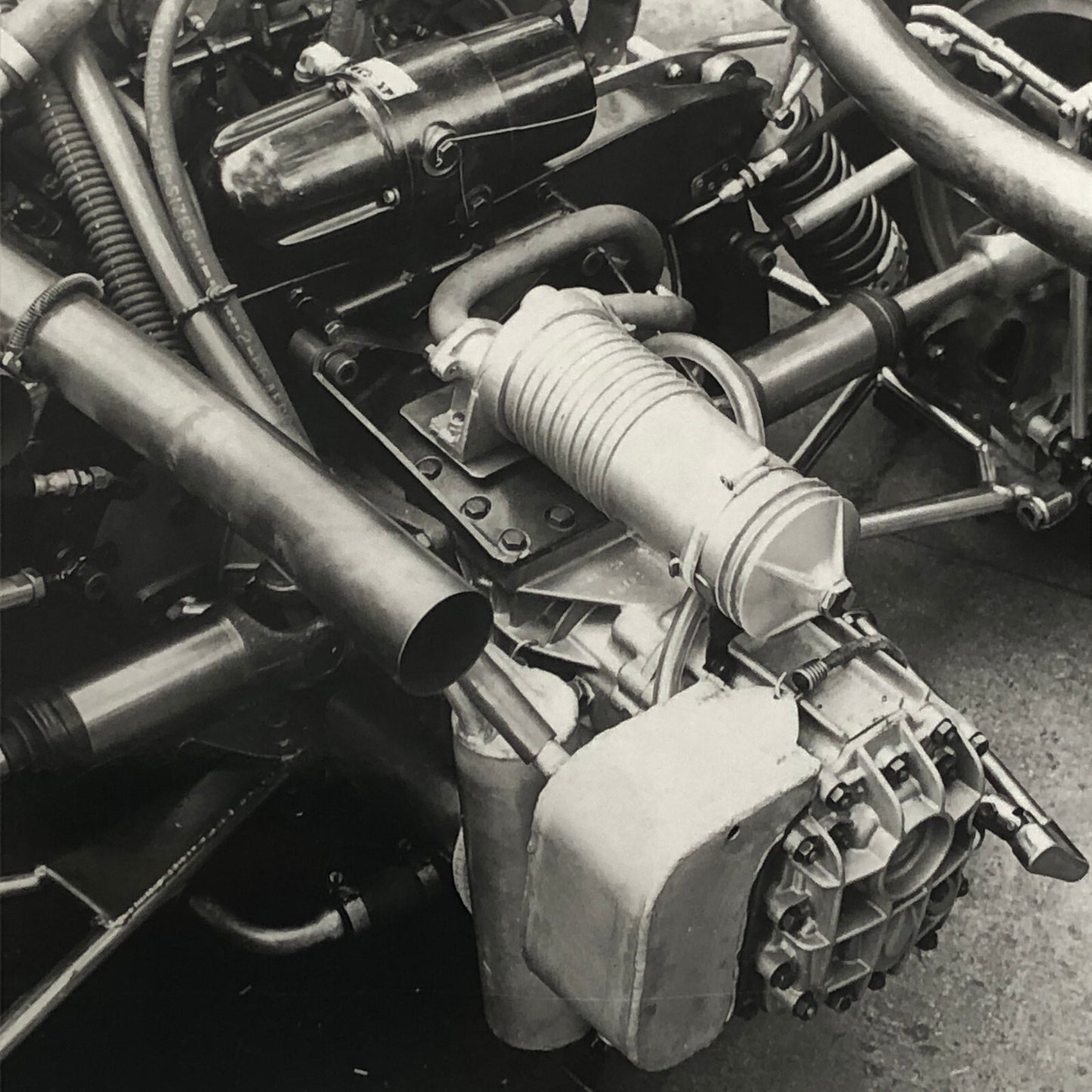 Vintage Grand Prix Racing Car Motor Engine Photo Photograph Print - Tag AL23095
