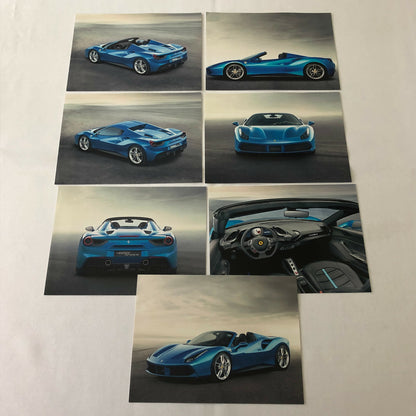 Ferrari 488 Spider Convertible Car Factory Photo Lot of 6 