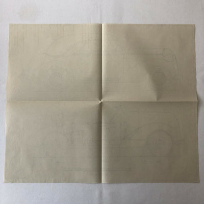 1936 Coachbuilder Car Design Blueprint Rendering Blue Print Coupe