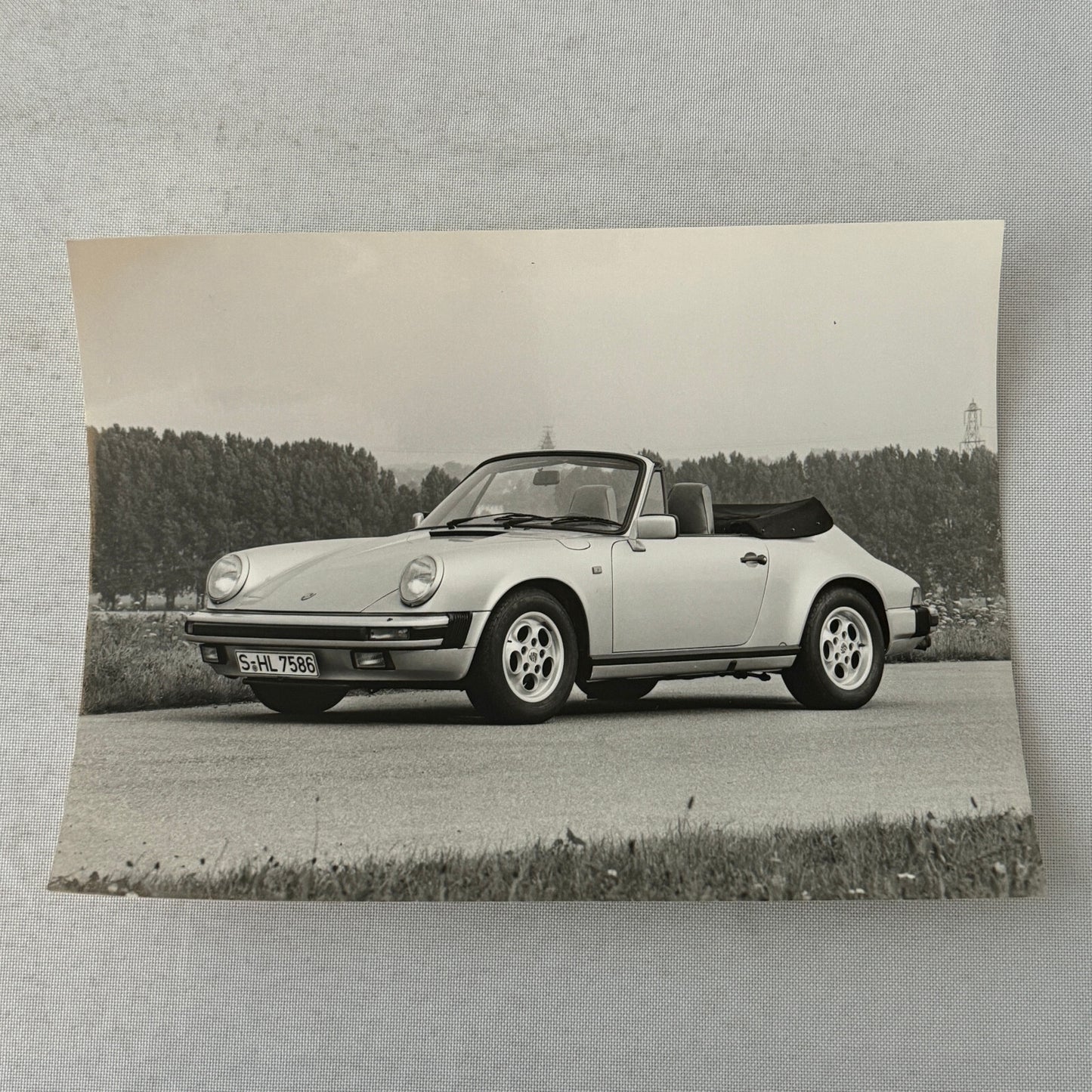 Porsche 911 Carrera Cabriolet Convertible Car Factory Press Photo Photograph
