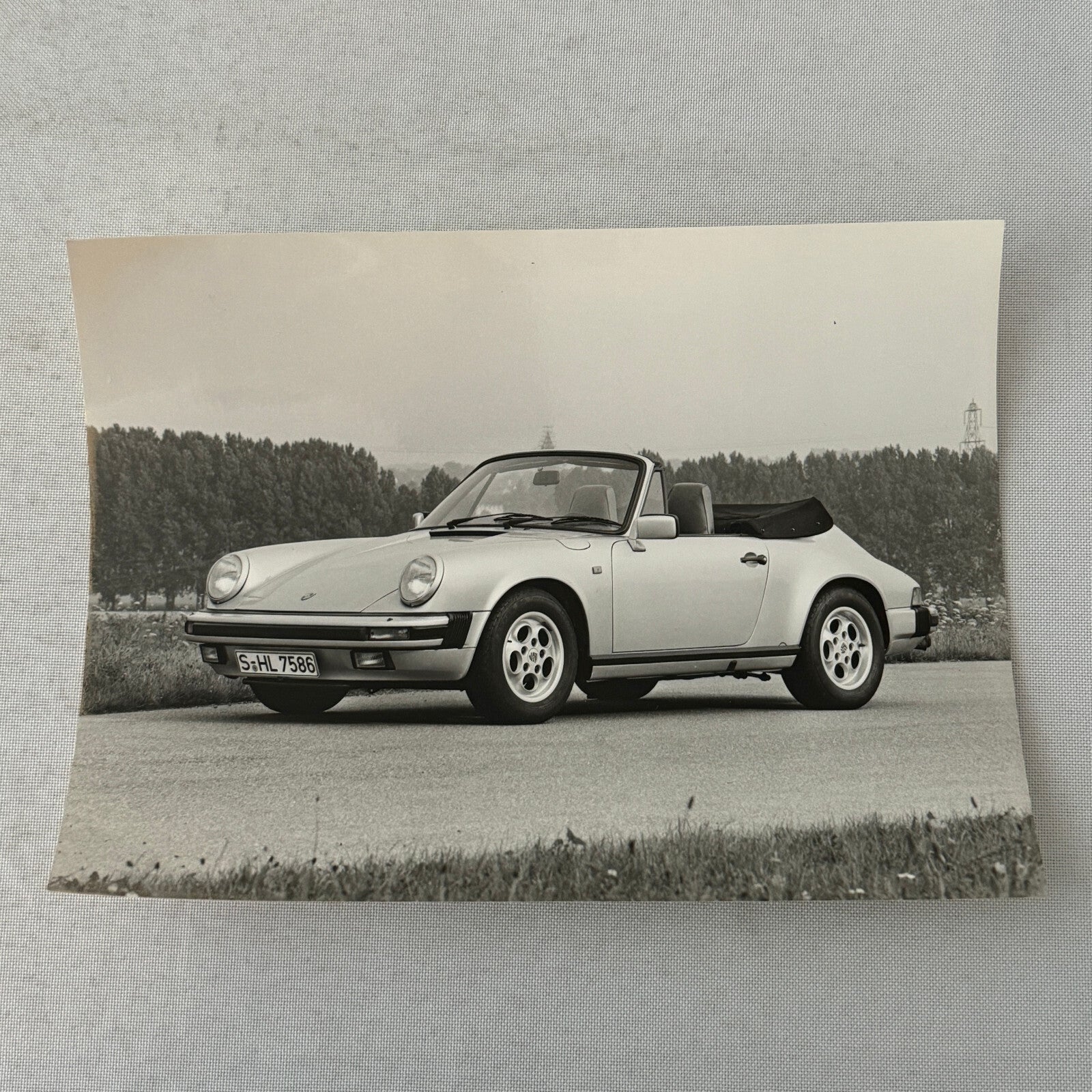 Porsche 911 Carrera Cabriolet Convertible Car Factory Press Photo Photograph