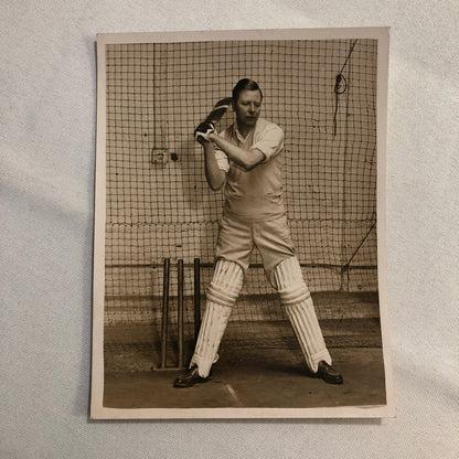 Press Photo Photograph Cricket Club London Univesity Professor 1933