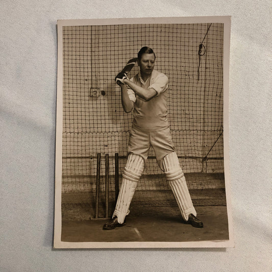 Press Photo Photograph Cricket Club London Univesity Professor 1933