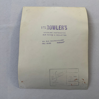 Vintage Circus Photo Les Rowlers Roller Skating Act Performer Photograph
