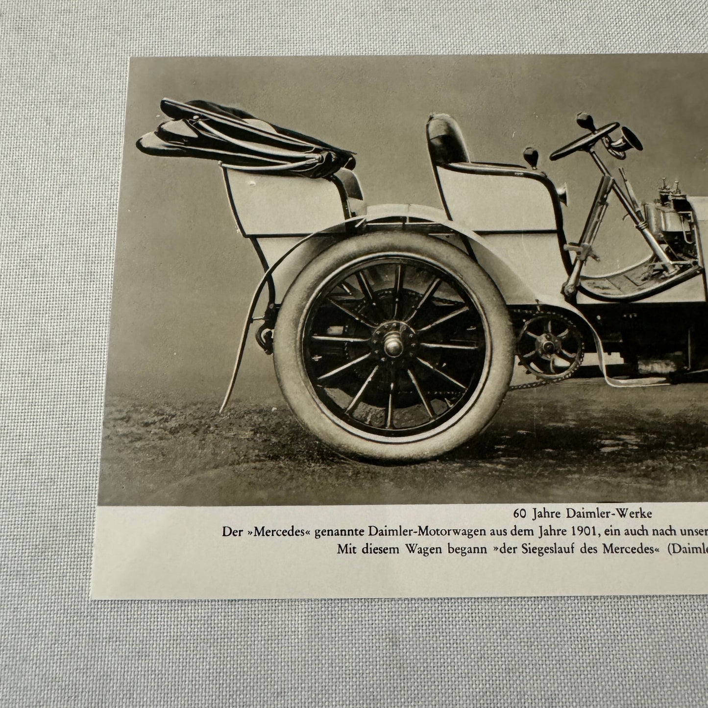 1901 Daimler Car Mercedes Benz Factory Press Photo Photograph Vintage