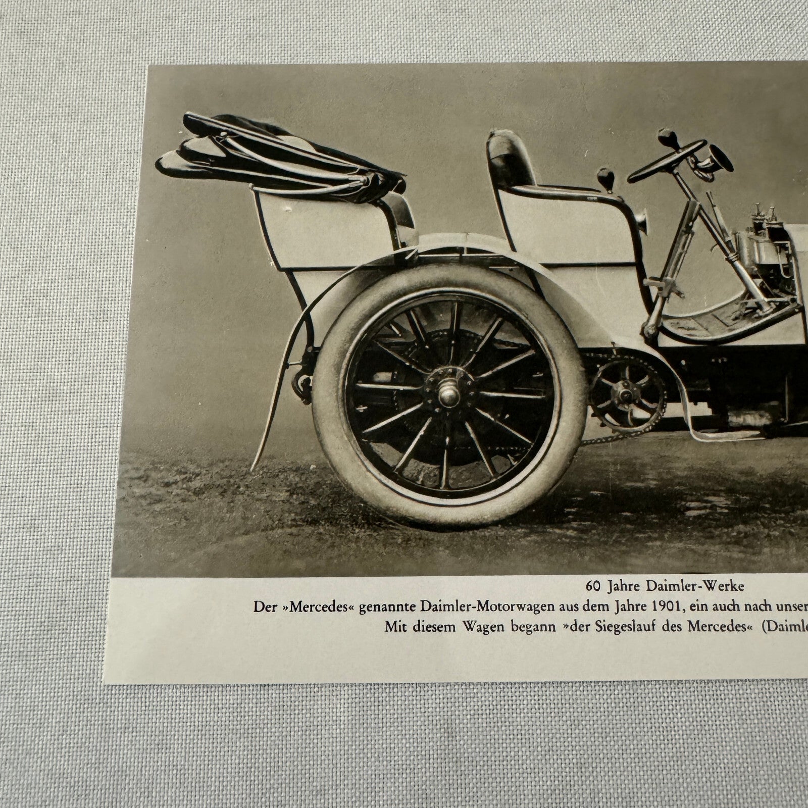 1901 Daimler Car Mercedes Benz Factory Press Photo Photograph Vintage