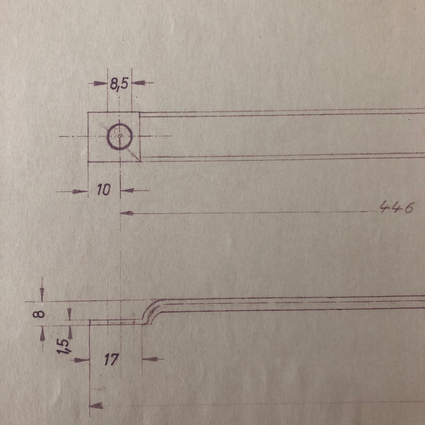Vintage Porsche Reutter & Co Coachbuilder Factory Part Blueprint Document German