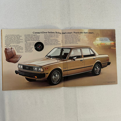 1980 Toyota Corona Car Sales Brochure Catalog Custom Sedan Deluxe Wagon Luxury