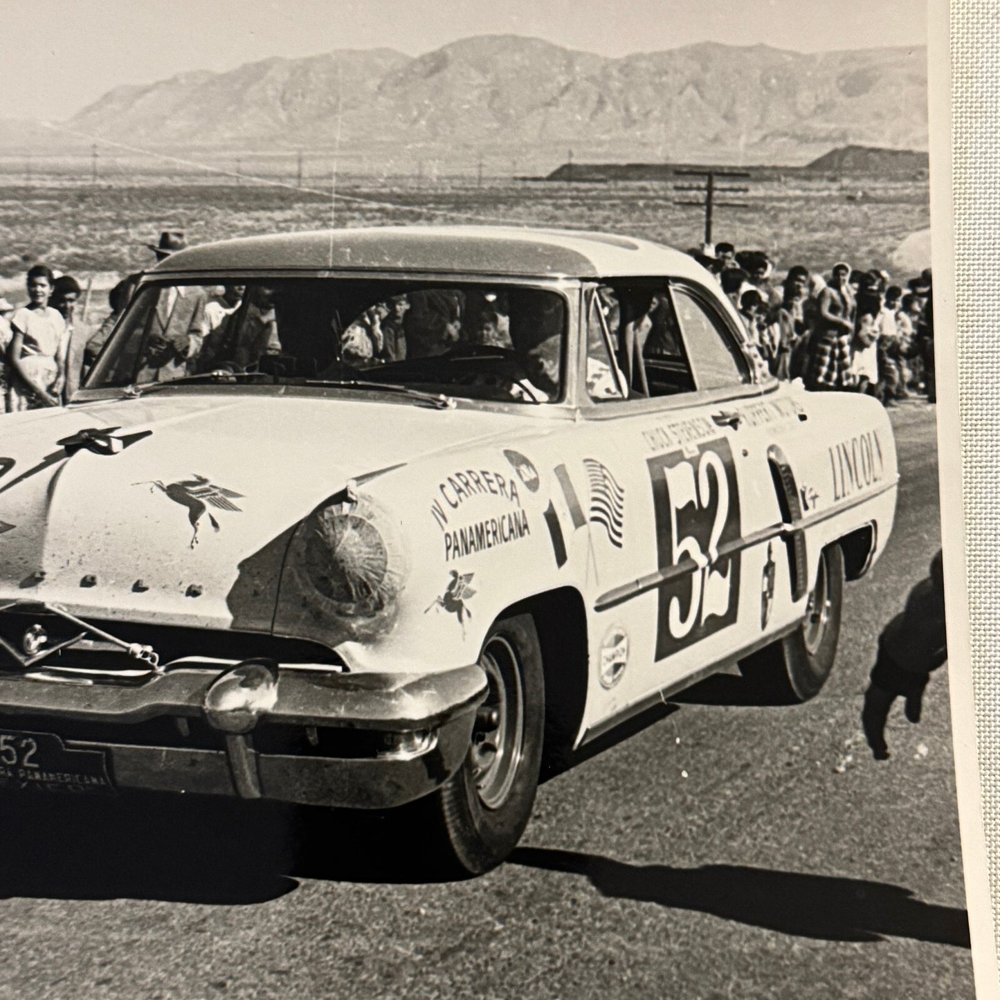 1953 Carrera Panamericana Lincoln Capri Racing Car Photo Photograph Vintage