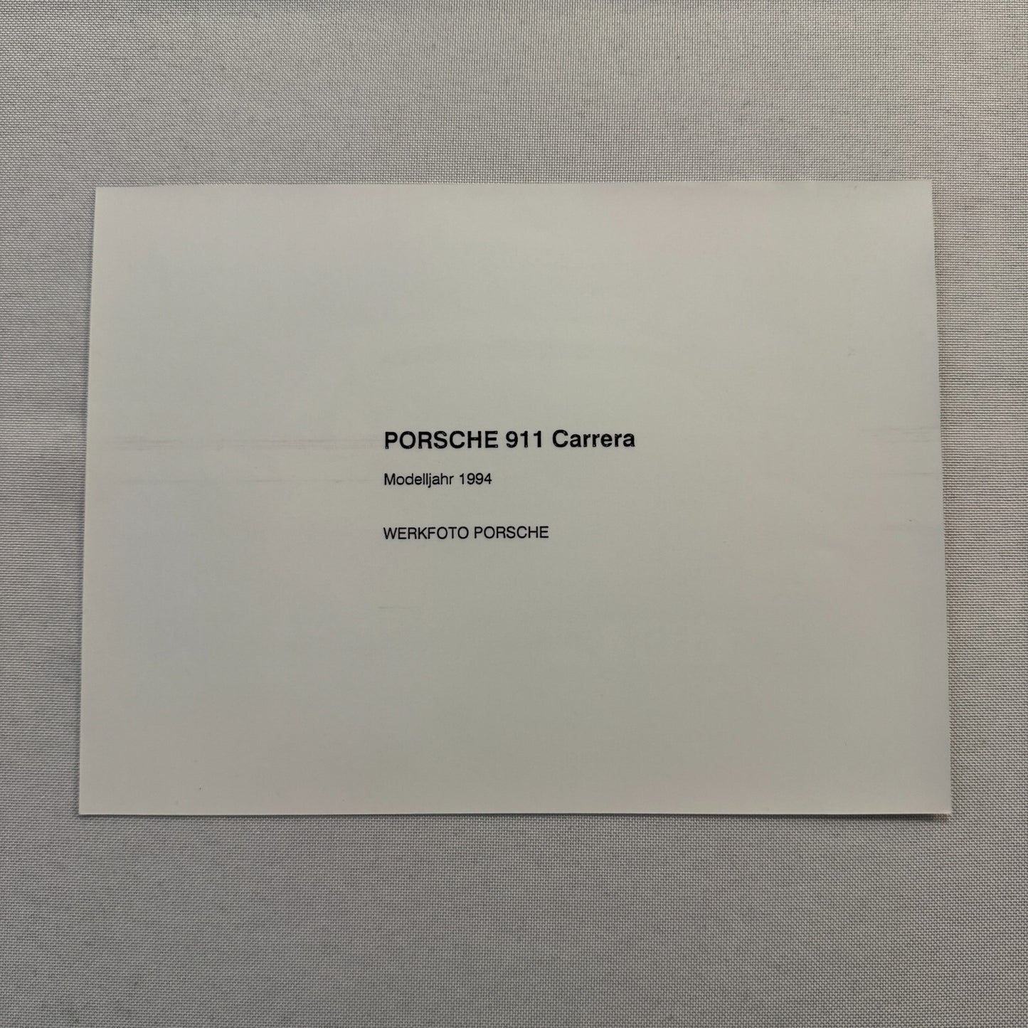 1994 Porsche 911 Carrera Factory Press Photo Photograph Print Werkfoto