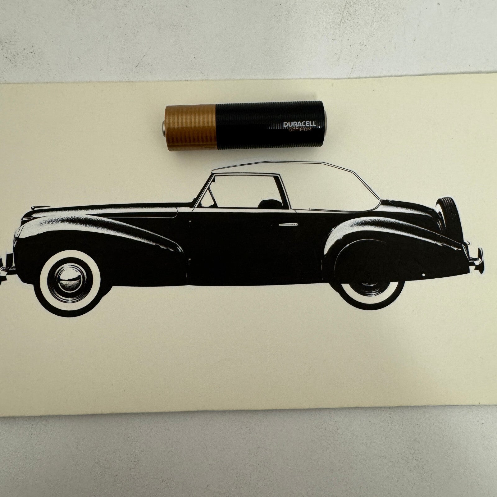 1940 Lincoln Continental Cabriolet Illustration Art Drawing Vintage Miniature