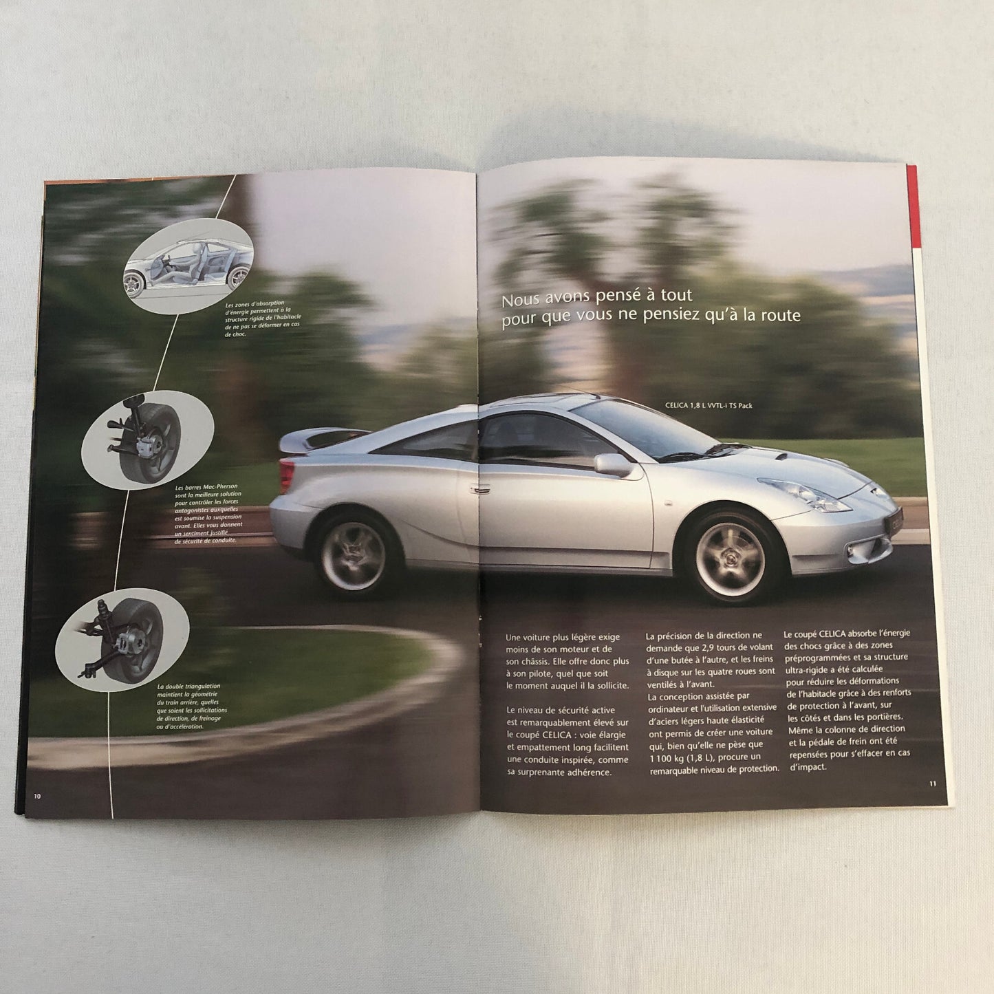Toyota Celica Car Sales Brochure Catalog FRENCH Text European Market