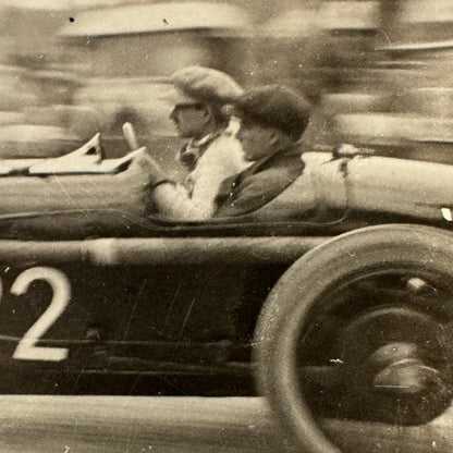 Vintage Racing Driver in Car Photo Photograph Antique Amazing Image