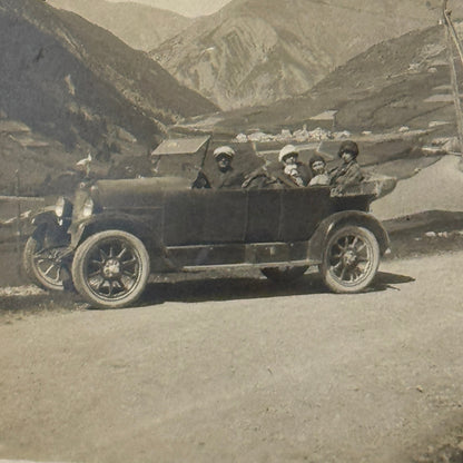 Vintage Photo Photograph Print People in Early Automobile Car
