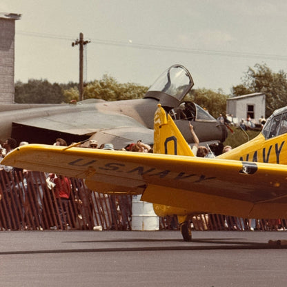 Vintage US Navy Aircraft Airshow Photo Large Format Aviation Photograph Military