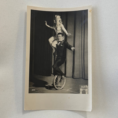 Circus Performer Balancing Act on Unicycle Photo Photograph Renellis