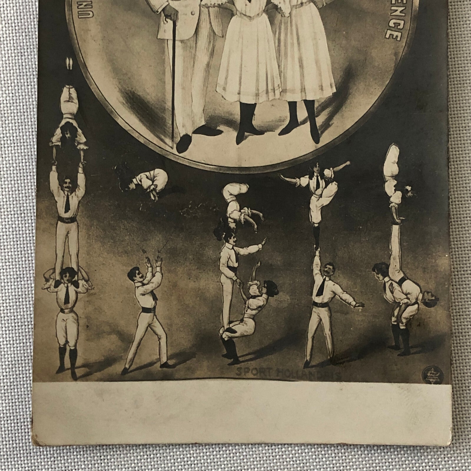 Circus Performer Postcard Post Card Acrobat Act Famille Craft