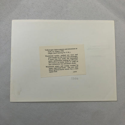 Volkswagen VW Beetle Factory Press Photo Photograph Print