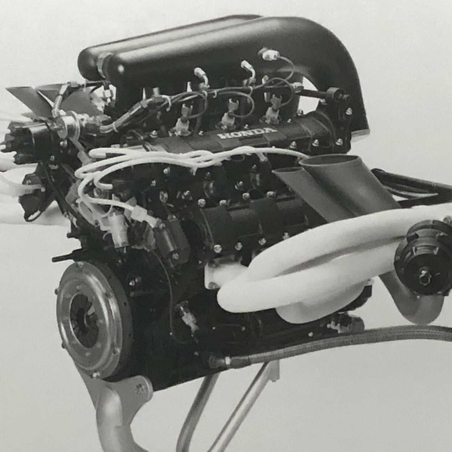 Vintage 1983 Honda Formula 1 Racing Car Engine Photo Photograph Print 