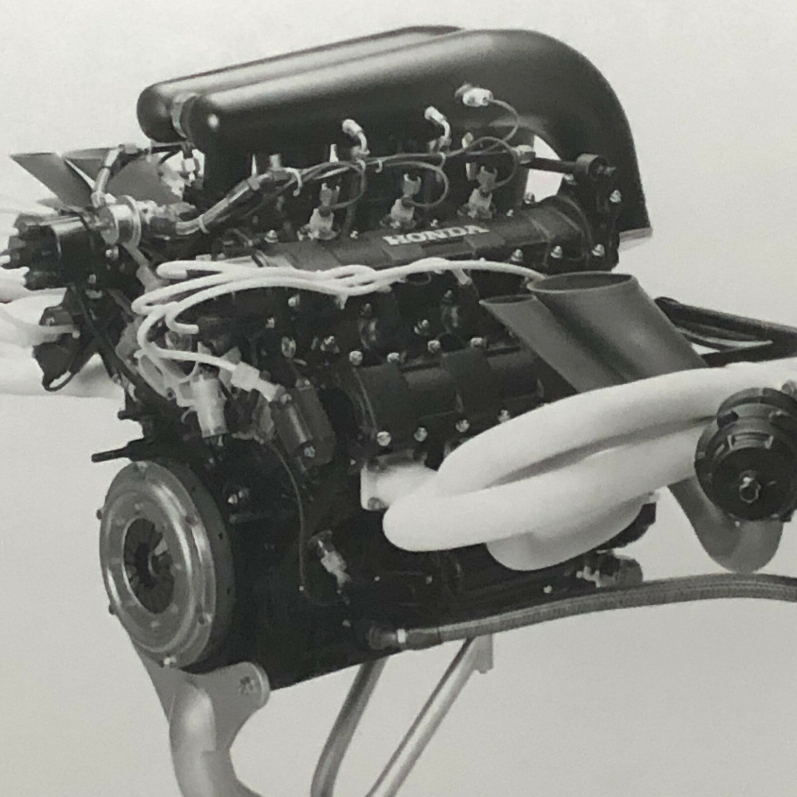 Vintage 1983 Honda Formula 1 Racing Car Engine Photo Photograph Print 