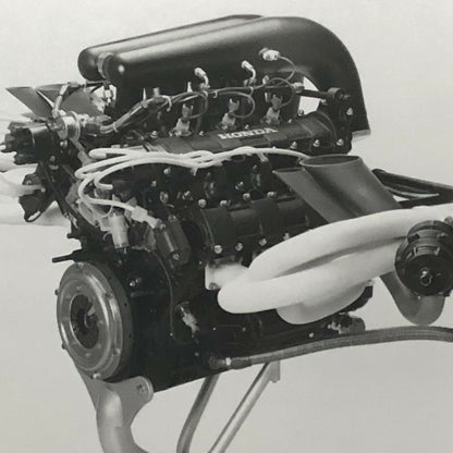 Vintage 1983 Honda Formula 1 Racing Car Engine Photo Photograph Print 