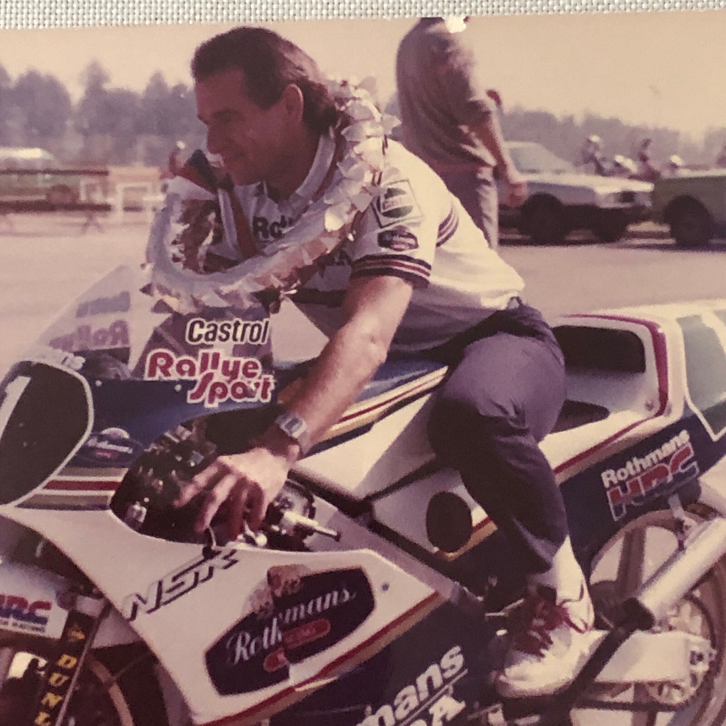 Vintage Motorcycle Racing Photo photograph Rothmans Honda Race Bike