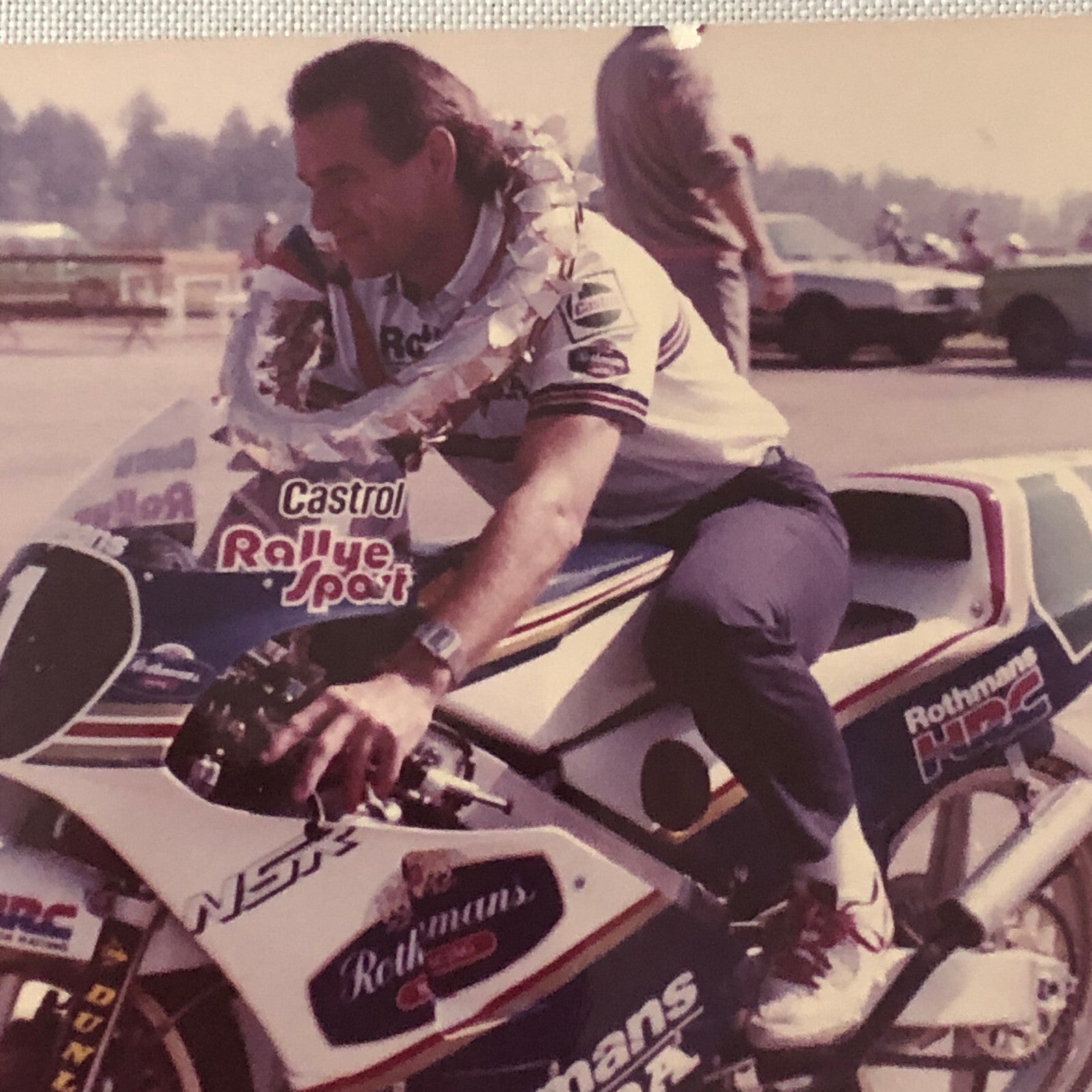 Vintage Motorcycle Racing Photo photograph Rothmans Honda Race Bike