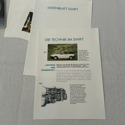 1993 Suzuki Press Kit Brochure German Suzuki Swift Samurai Vitara Super Carry