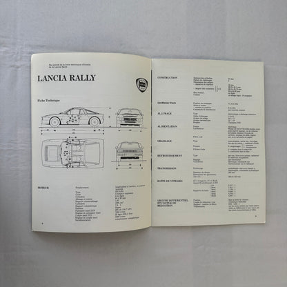 Lancia Rally 037 Rallye Racing Book Dossier Auto Motorsport FRENCH Text