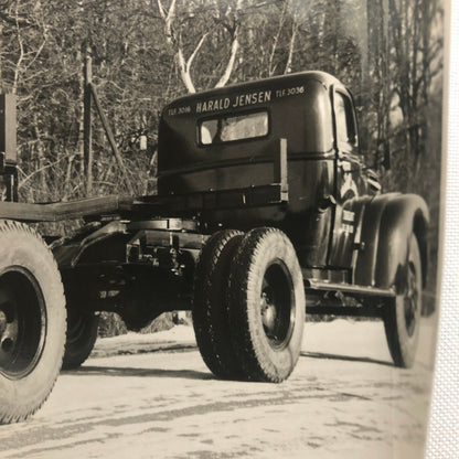 Vintage Photo Photograph of a Truck and Trailer - Denmark ? Harald Jensen 