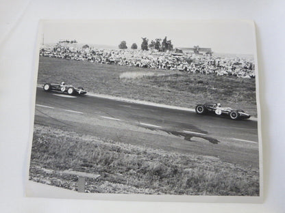 Vintage 1960s Grand Prix Racing Photo Photograph Stirling Moss Jack Brabham 