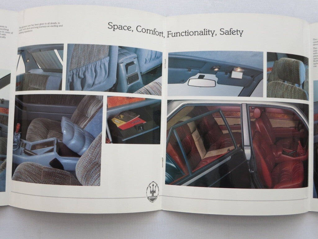1986 ? Maserati Biturbo 425 Sales Brochure Catalog Advertising 