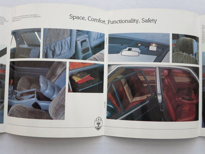 1986 ? Maserati Biturbo 425 Sales Brochure Catalog Advertising 