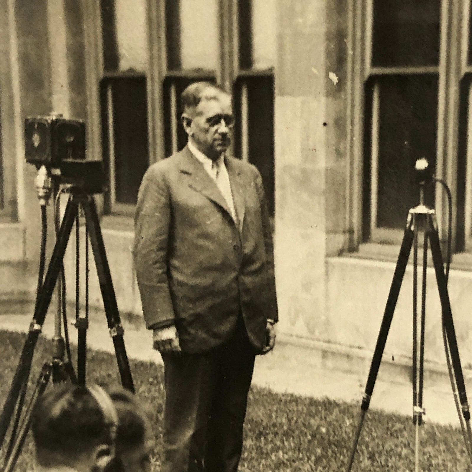 Press Photo Photograph Public Works Administrator on Camera 1933 Underwood Photo