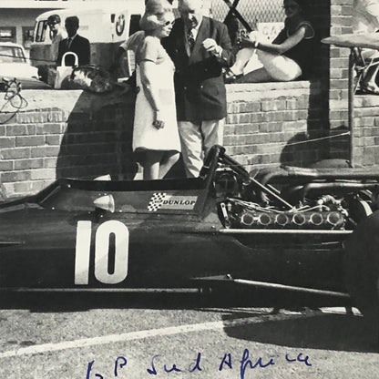 Vintage Racing Photo Photograph BRM 1969 South African Grand Prix Louis Stanley