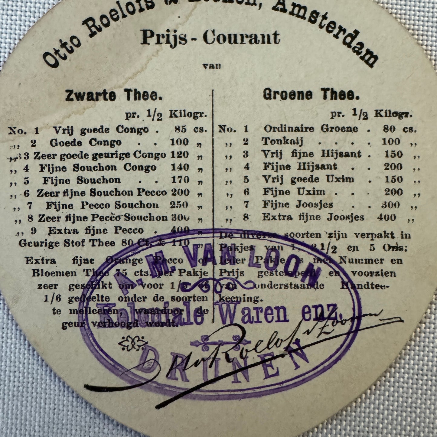 Vintage Trade Card Amsterdam Netherlands Dutch Birds