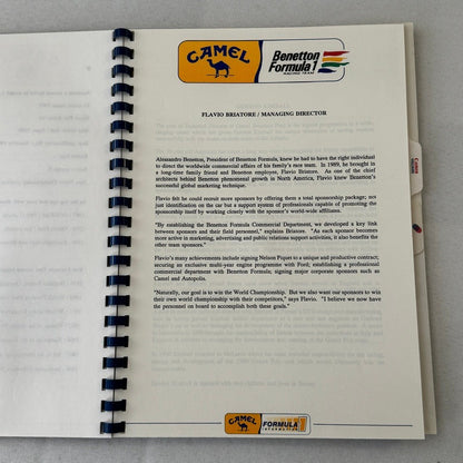 Camel Formula One Racing Press Kit Brochure Nelson Piquet Nigel Mansell 1991