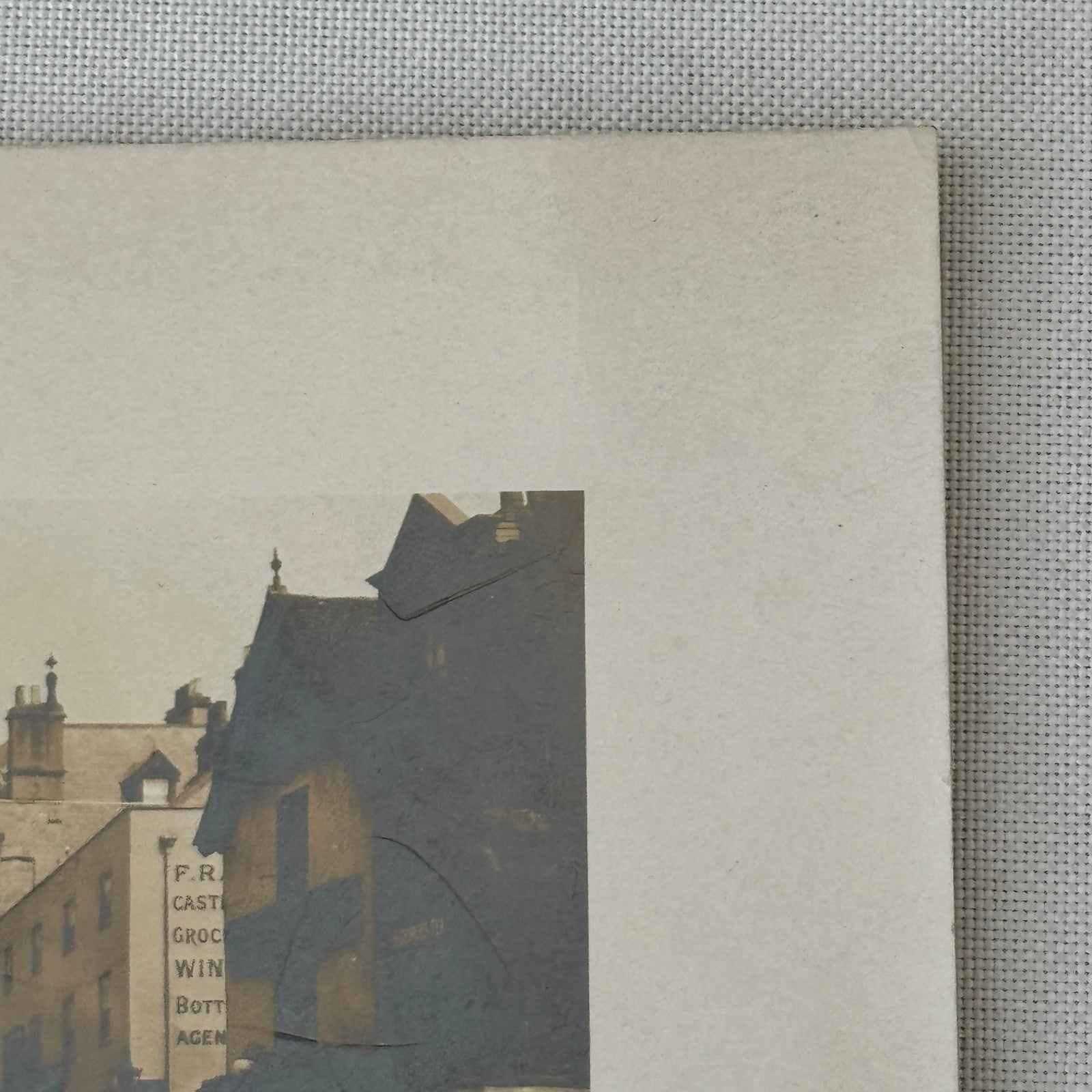 Vintage Photo Photograph Print Automobiles Horse People Street Scene