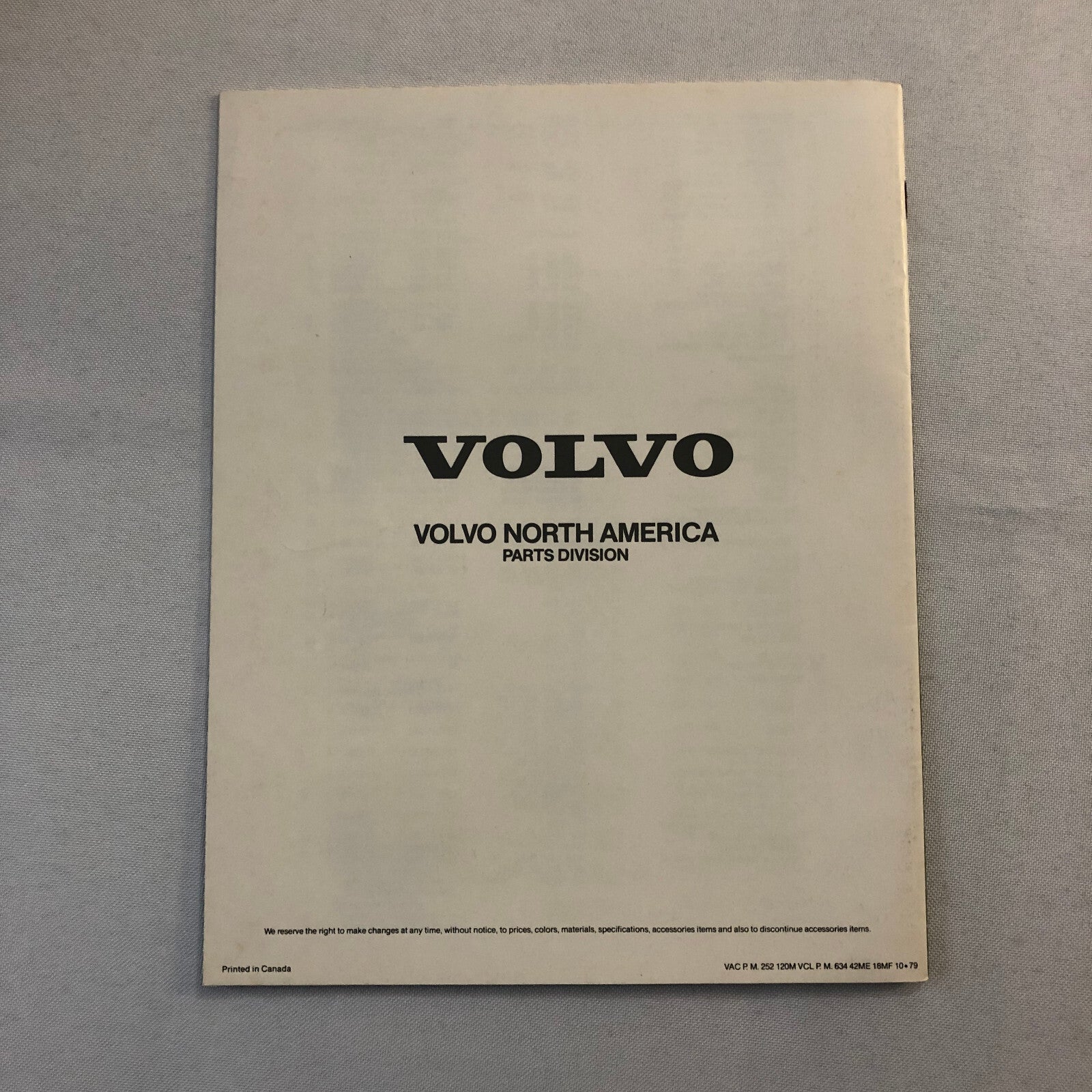 1980 Volvo Accessories Sales Brochure Catalog GT Sport Audio Lifestyle +