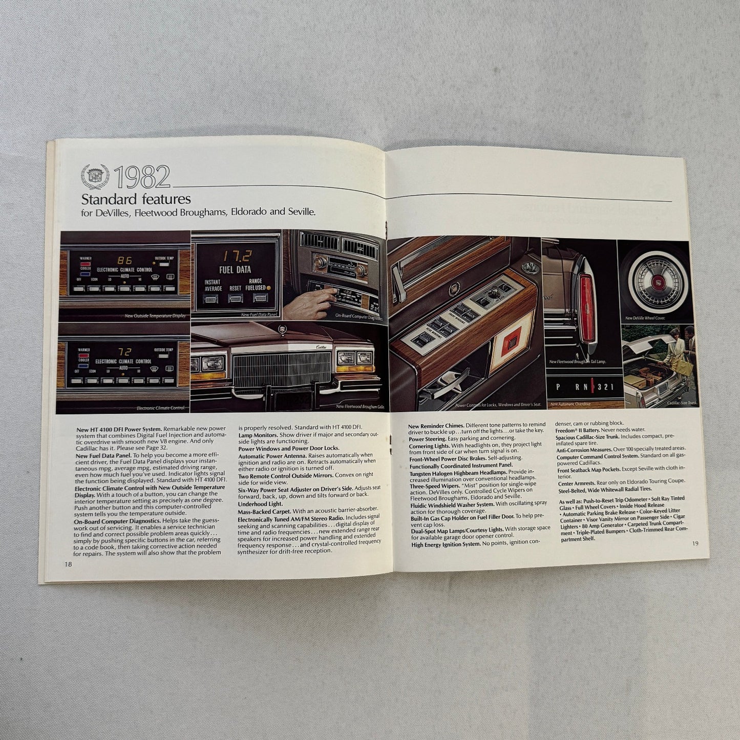 1982 Cadillac Car Sales Brochure Catalog Fleetwood Brougham Eldorado DeVille